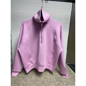 SPANX AirEssentials Women's XL Bubblegum Pink Half Zip Pullover Sweatshirt